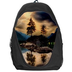 Sunset Dusk Sky Clouds Lightning Backpack Bag by BangZart