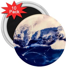 Antarctica Mountains Sunrise Snow 3  Magnets (10 Pack)  by BangZart