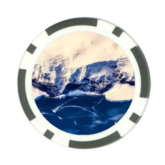 Antarctica Mountains Sunrise Snow Poker Chip Card Guard by BangZart