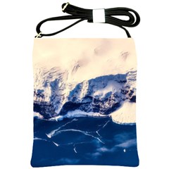 Antarctica Mountains Sunrise Snow Shoulder Sling Bags by BangZart