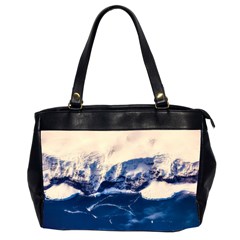 Antarctica Mountains Sunrise Snow Office Handbags (2 Sides)  by BangZart