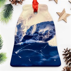 Antarctica Mountains Sunrise Snow Ornament (bell) by BangZart