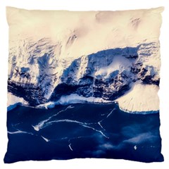 Antarctica Mountains Sunrise Snow Large Cushion Case (two Sides) by BangZart