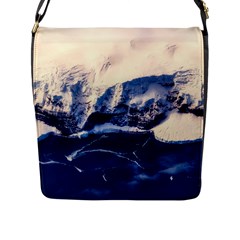 Antarctica Mountains Sunrise Snow Flap Messenger Bag (l)  by BangZart