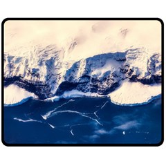 Antarctica Mountains Sunrise Snow Double Sided Fleece Blanket (medium)  by BangZart