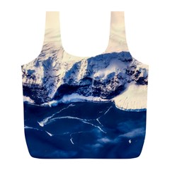 Antarctica Mountains Sunrise Snow Full Print Recycle Bags (l)  by BangZart