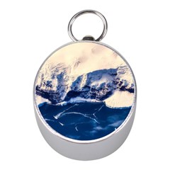 Antarctica Mountains Sunrise Snow Mini Silver Compasses by BangZart