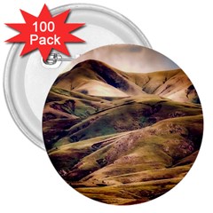 Iceland Mountains Sky Clouds 3  Buttons (100 Pack)  by BangZart