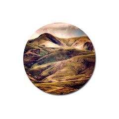 Iceland Mountains Sky Clouds Magnet 3  (round) by BangZart