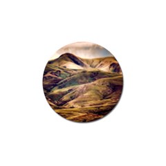 Iceland Mountains Sky Clouds Golf Ball Marker by BangZart