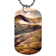 Iceland Mountains Sky Clouds Dog Tag (two Sides) by BangZart