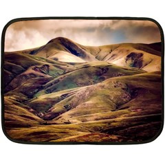 Iceland Mountains Sky Clouds Fleece Blanket (mini) by BangZart