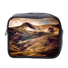 Iceland Mountains Sky Clouds Mini Toiletries Bag 2-side by BangZart