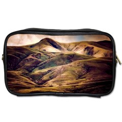 Iceland Mountains Sky Clouds Toiletries Bags by BangZart