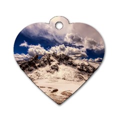 Italy Landscape Mountains Winter Dog Tag Heart (one Side) by BangZart