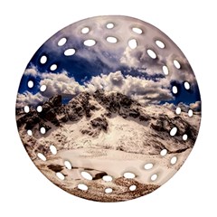 Italy Landscape Mountains Winter Ornament (round Filigree) by BangZart