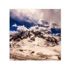 Italy Landscape Mountains Winter Small Satin Scarf (square) by BangZart