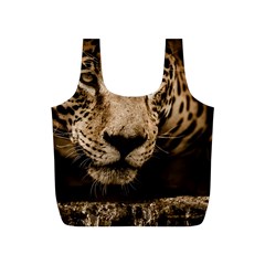 Jaguar Water Stalking Eyes Full Print Recycle Bags (s)  by BangZart