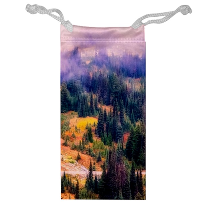 Landscape Fog Mist Haze Forest Jewelry Bag