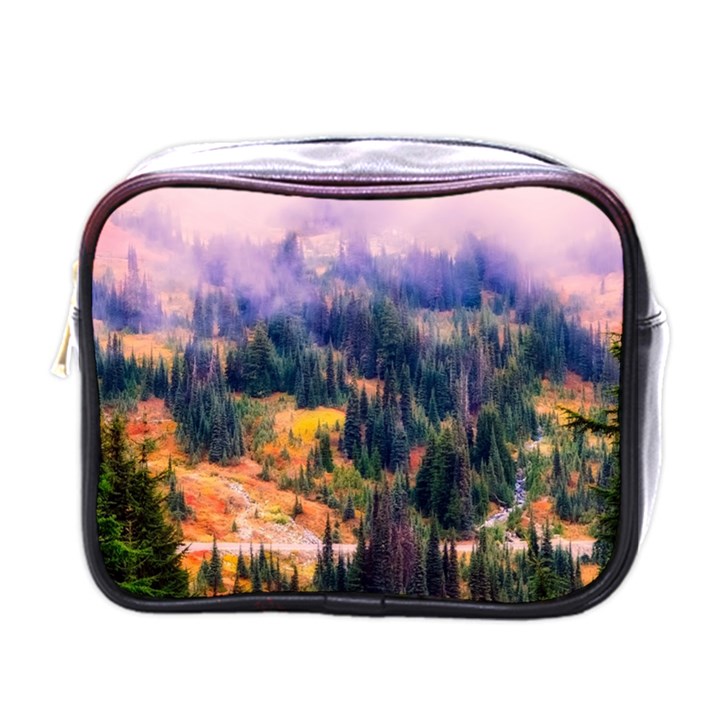 Landscape Fog Mist Haze Forest Mini Toiletries Bags