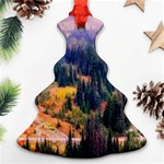 Landscape Fog Mist Haze Forest Christmas Tree Ornament (Two Sides) Back