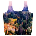 Landscape Fog Mist Haze Forest Full Print Recycle Bags (L)  Front