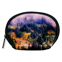 Landscape Fog Mist Haze Forest Accessory Pouches (medium)  by BangZart