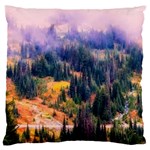 Landscape Fog Mist Haze Forest Large Flano Cushion Case (Two Sides) Front