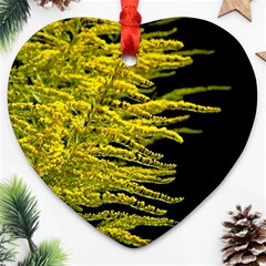 Golden Rod Gold Diamond Heart Ornament (two Sides) by BangZart