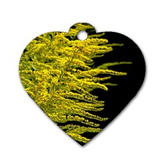 Golden Rod Gold Diamond Dog Tag Heart (two Sides) by BangZart