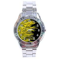 Golden Rod Gold Diamond Stainless Steel Analogue Watch by BangZart