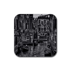 Venice Italy Gondola Boat Canal Rubber Coaster (square)  by BangZart