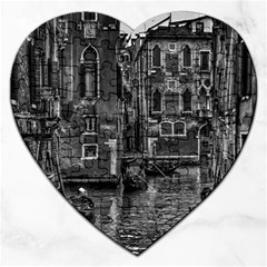 Venice Italy Gondola Boat Canal Jigsaw Puzzle (heart) by BangZart