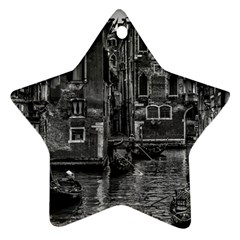 Venice Italy Gondola Boat Canal Star Ornament (two Sides) by BangZart