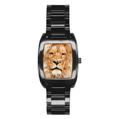 Africa African Animal Cat Close Up Stainless Steel Barrel Watch by BangZart