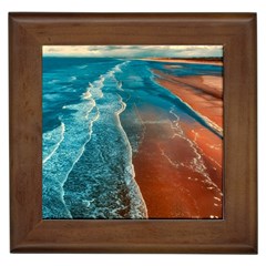 Sea Ocean Coastline Coast Sky Framed Tiles by BangZart