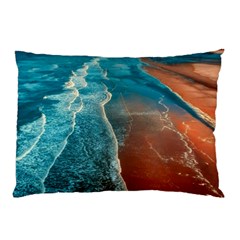 Sea Ocean Coastline Coast Sky Pillow Case (two Sides) by BangZart