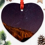 Italy Cabin Stars Milky Way Night Ornament (Heart) Front