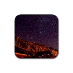 Italy Cabin Stars Milky Way Night Rubber Coaster (square)  by BangZart