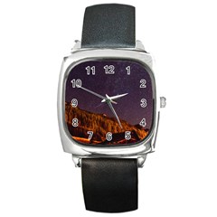 Italy Cabin Stars Milky Way Night Square Metal Watch by BangZart