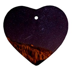 Italy Cabin Stars Milky Way Night Heart Ornament (two Sides) by BangZart