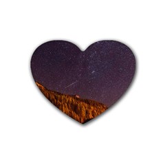 Italy Cabin Stars Milky Way Night Rubber Coaster (heart)  by BangZart