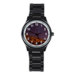 Italy Cabin Stars Milky Way Night Stainless Steel Round Watch by BangZart