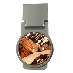 Iceland Mountains Snow Ravine Money Clips (round)  by BangZart