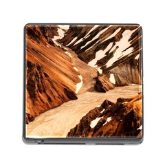 Iceland Mountains Snow Ravine Memory Card Reader (square) by BangZart