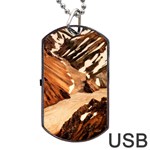 Iceland Mountains Snow Ravine Dog Tag USB Flash (Two Sides) Front