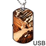 Iceland Mountains Snow Ravine Dog Tag USB Flash (Two Sides) Back