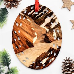 Iceland Mountains Snow Ravine Oval Filigree Ornament (two Sides) by BangZart