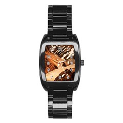 Iceland Mountains Snow Ravine Stainless Steel Barrel Watch by BangZart