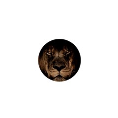 African Lion Mane Close Eyes 1  Mini Buttons by BangZart